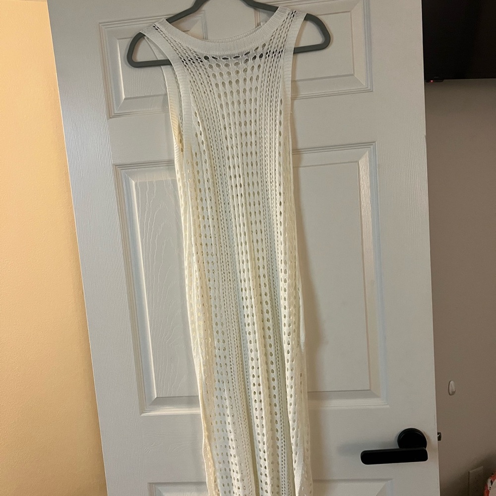 Amazon Essentials Cream Halter Sheath Maxi Dress